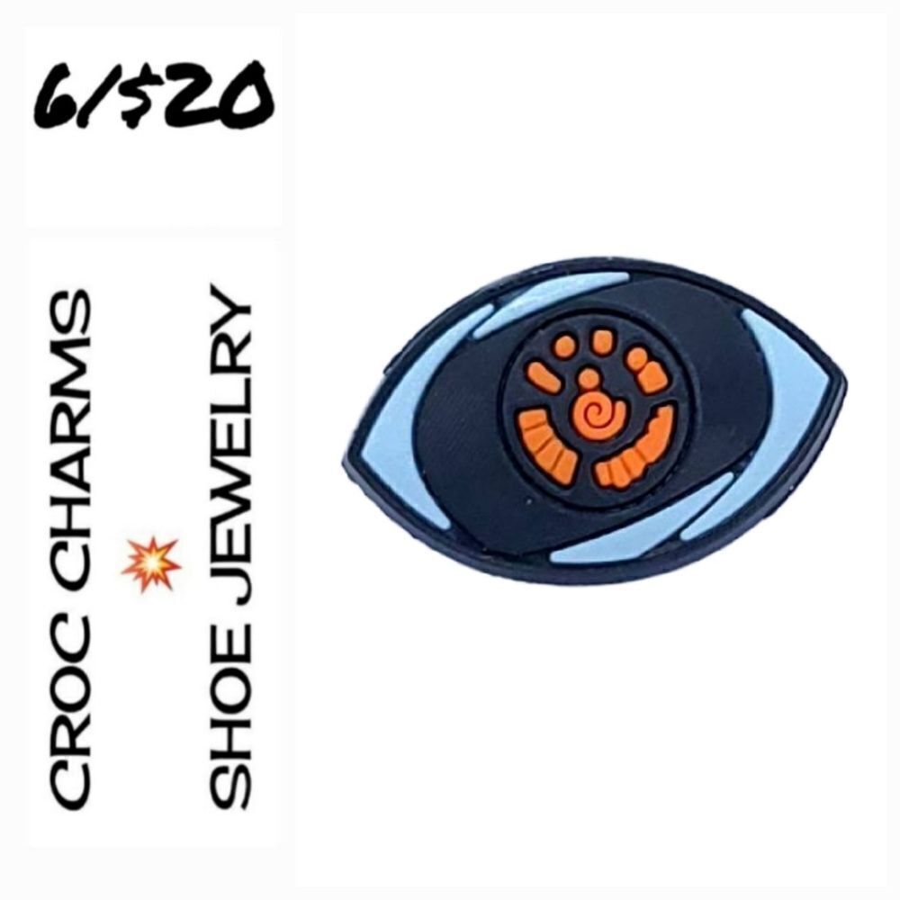 6/$20 Robot Eye Croc Charm Shoe Jewelry Sci Fi Black Eye 👁 Robotic
